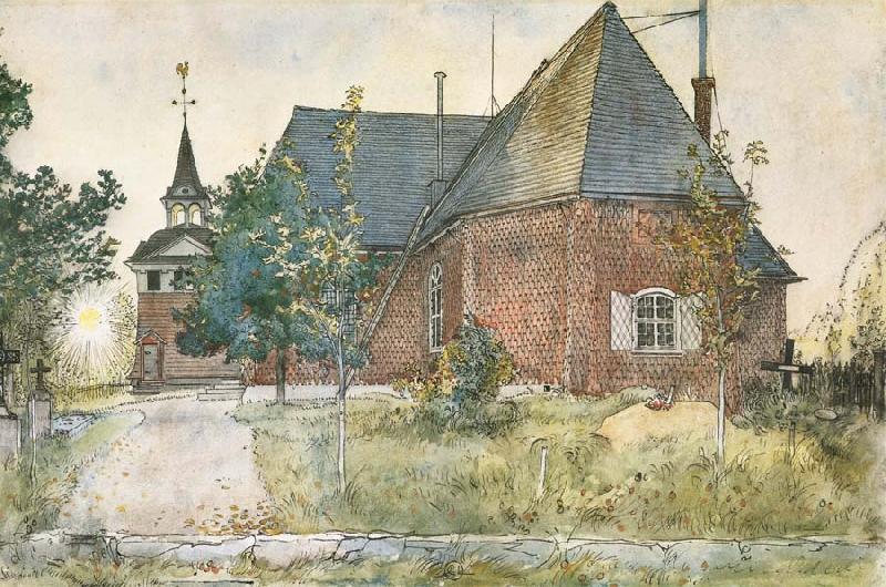 Carl Larsson The Old Church at Sundborn oil painting image